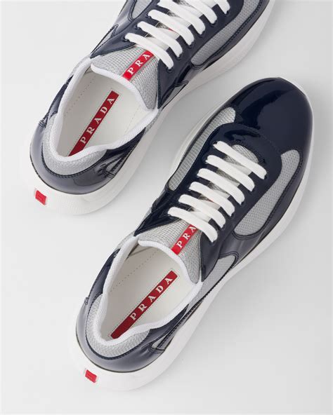 mens prada silver levitate shoes|Royal Blue/silver Patent Leather And Technical Fabric Prada .